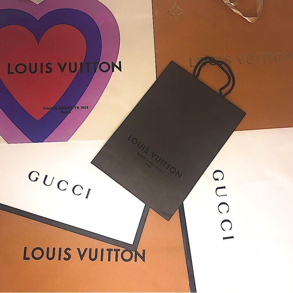 Bundle of 6 luxury shopping bags